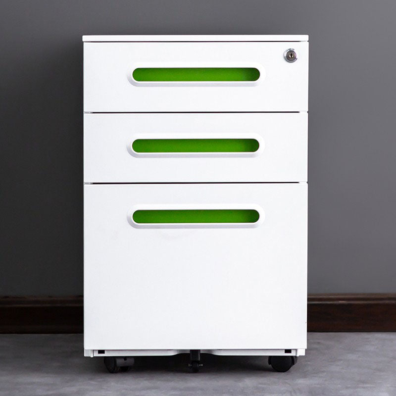 Modern Filing Cabinet Drawers Storage Metal File Cabinet with Castors for Home Office