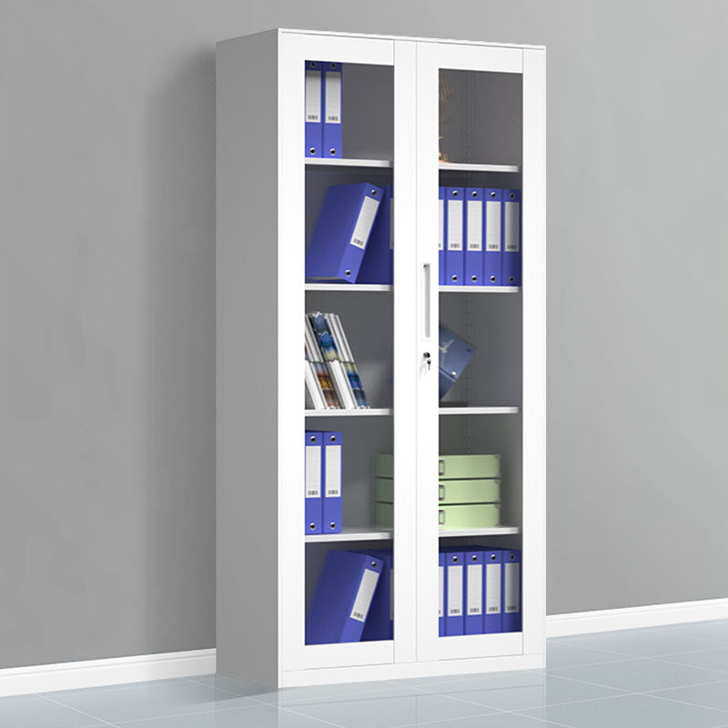 Contemporary File Cabinet Metal Frame Fireproof Vertical Filing Cabinet with Key Lock