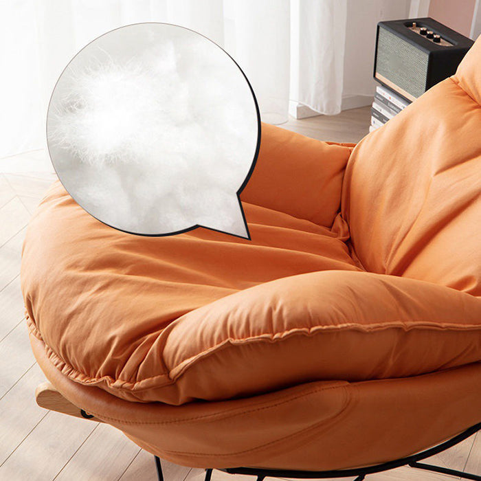 Modern Rocking Chair Solid Color Indoor Rocker Chair with Dark Legs