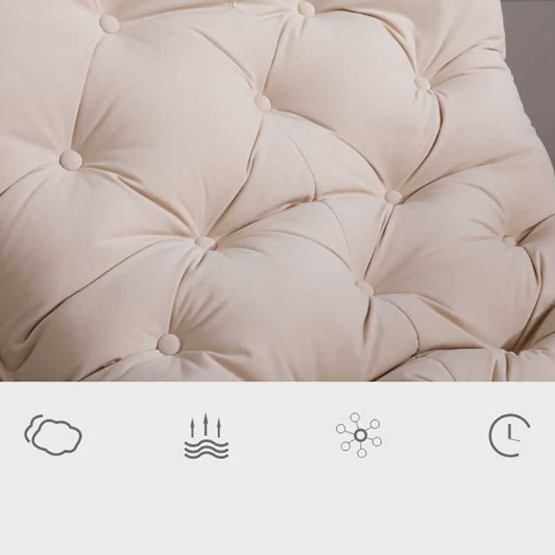 Modern Rocker Chair Metal Frame Tufted Cushion Spindle Rocker Chair for Living Room