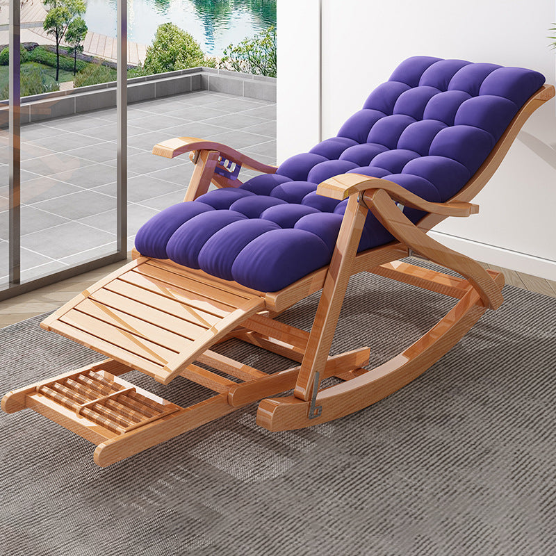 Antique Rocking Chair Wooden Removable Cushions Tufted Ergonomic Rocking Chair