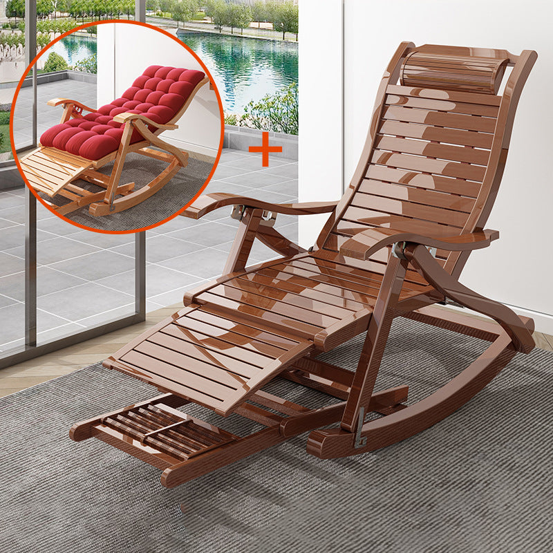 Antique Rocking Chair Wooden Removable Cushions Tufted Ergonomic Rocking Chair