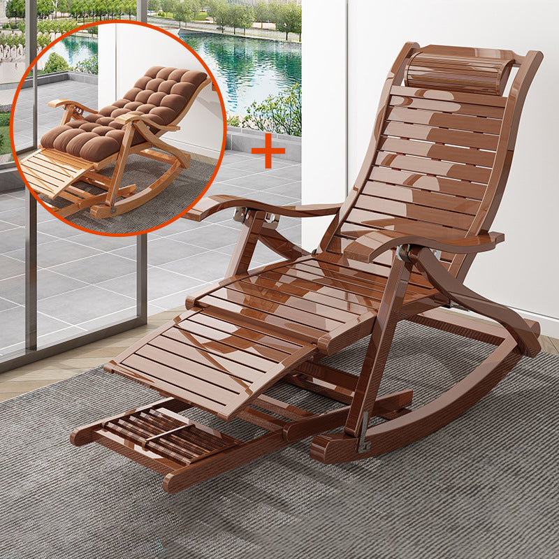 Antique Rocking Chair Wooden Removable Cushions Tufted Ergonomic Rocking Chair