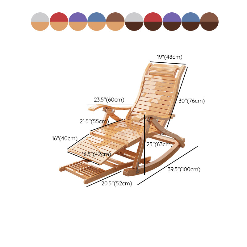 Antique Rocking Chair Wooden Removable Cushions Tufted Ergonomic Rocking Chair