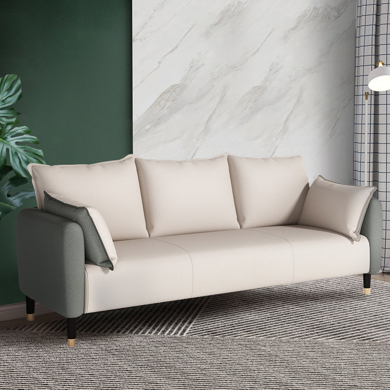 Glam Pillows Square Arm Living Room Faux Leather Standard Seating