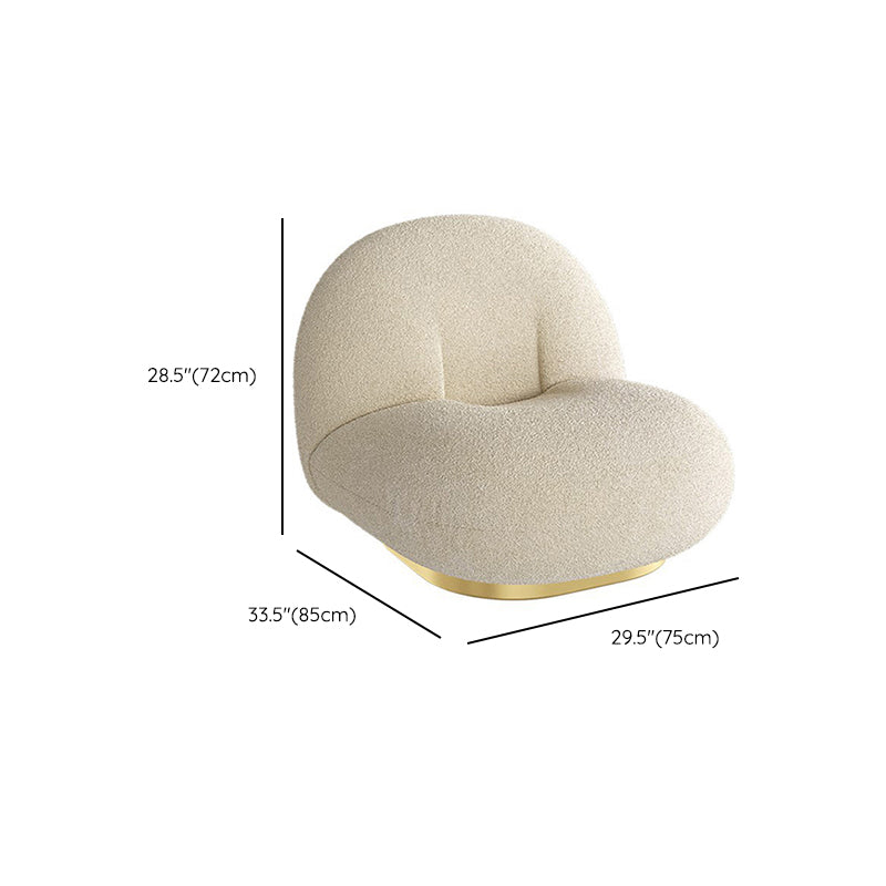 Water Resistant Sofa Wooden Curved Recessed Arm Settee for Living Room