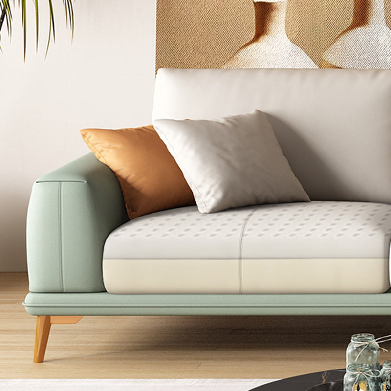 Faux Leather Sectional Sofa Stain-Resistant Sofa with Cushion Back