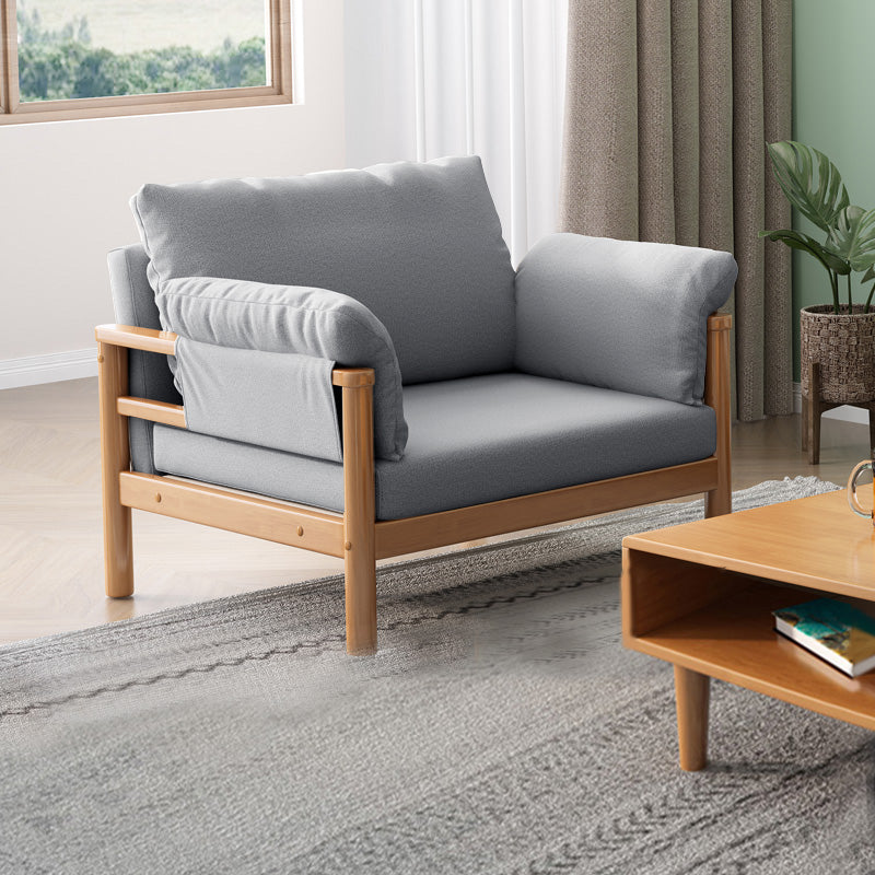 Scandinavian Pillow Top Arm Sofa Loose Back Living Room Settee