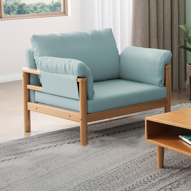 Scandinavian Pillow Top Arm Sofa Loose Back Living Room Settee