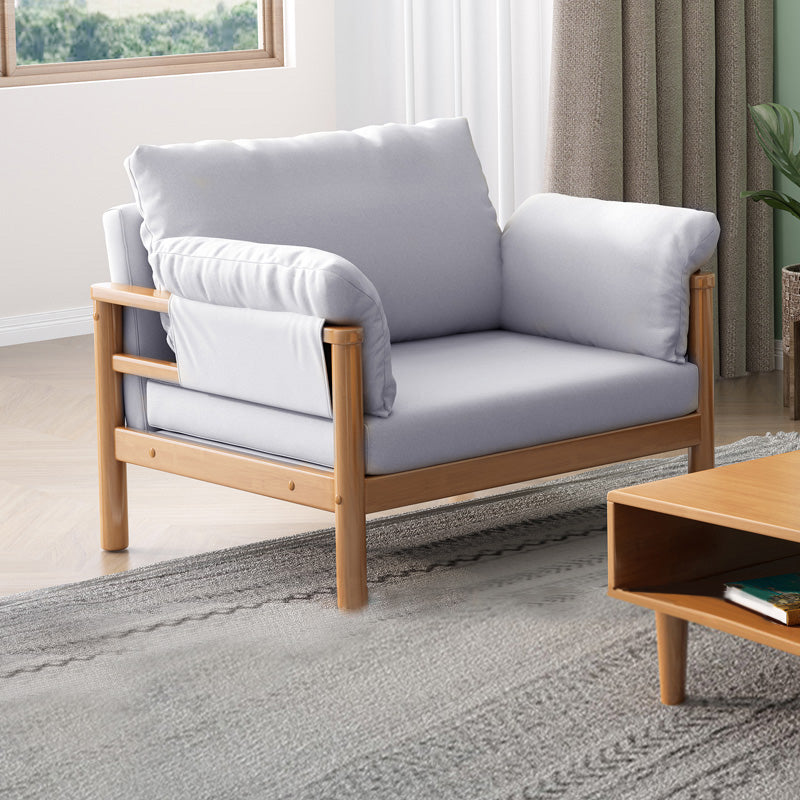 Scandinavian Pillow Top Arm Sofa Loose Back Living Room Settee