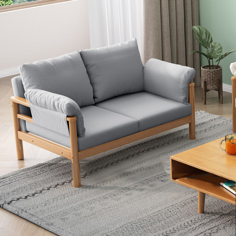 Scandinavian Pillow Top Arm Sofa Loose Back Living Room Settee