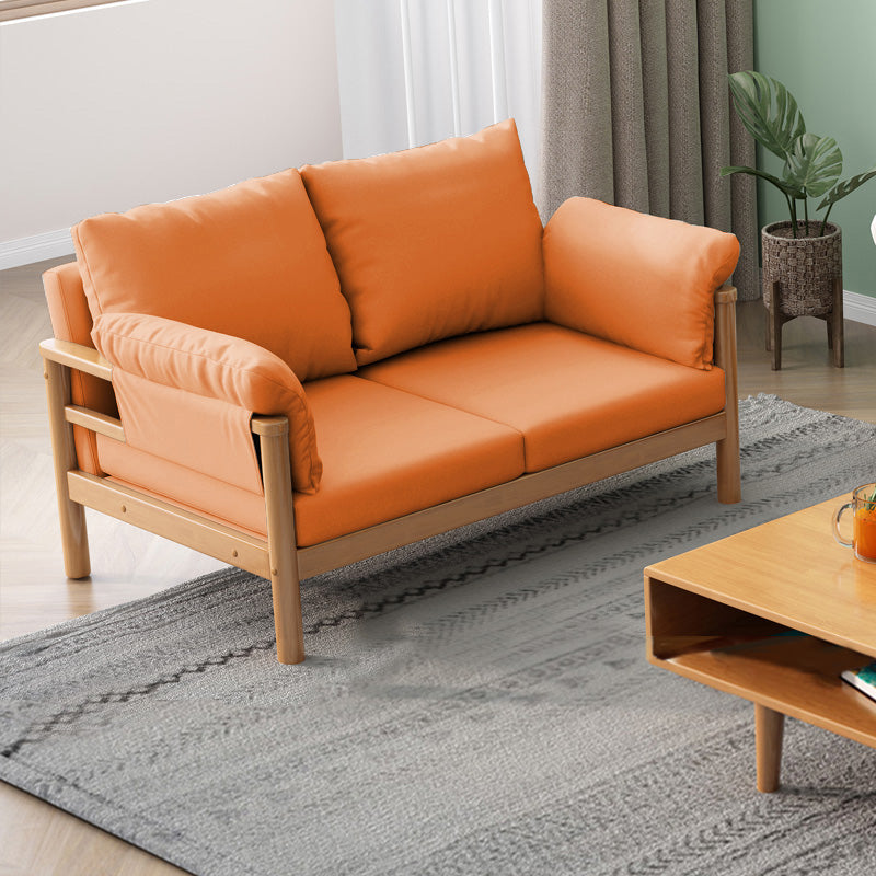 Scandinavian Pillow Top Arm Sofa Loose Back Living Room Settee