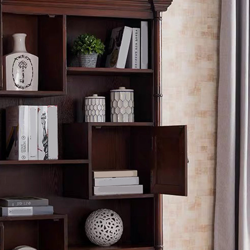Industrial Rectangle Cabinet with 3 Doors and Shelves in Solid Wood
