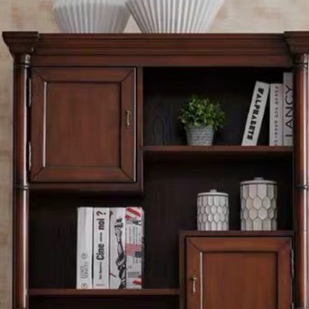 Industrial Rectangle Cabinet with 3 Doors and Shelves in Solid Wood