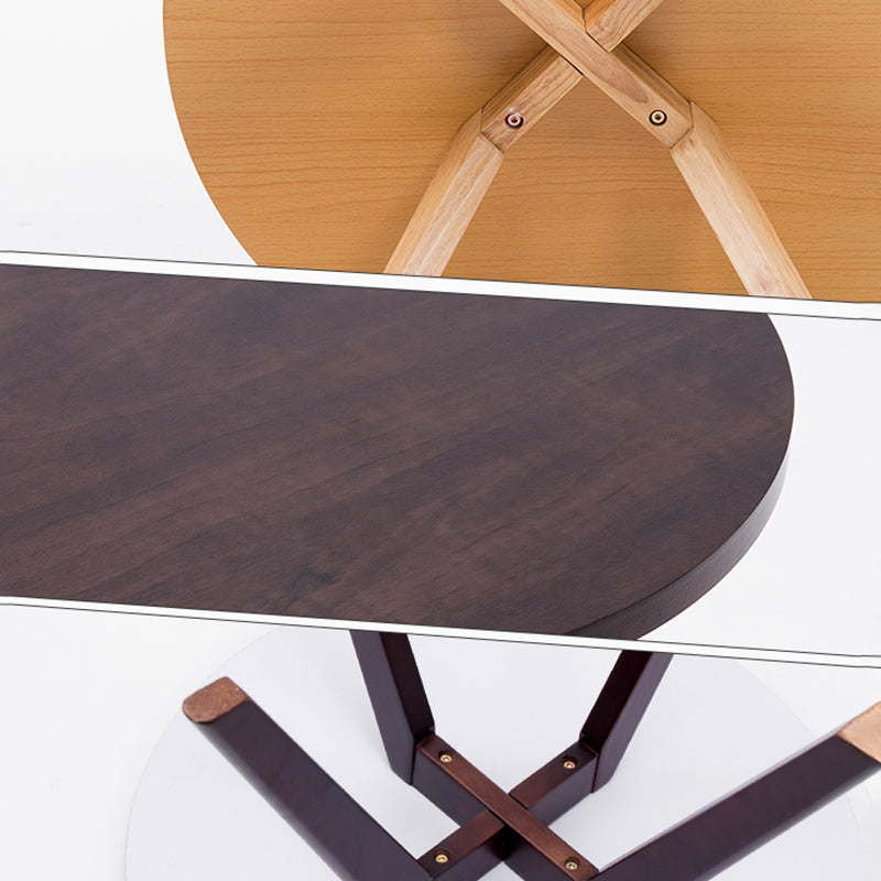 Contemporary Wooden Cocktail Table Round / Square / Triangle Top Coffee Table