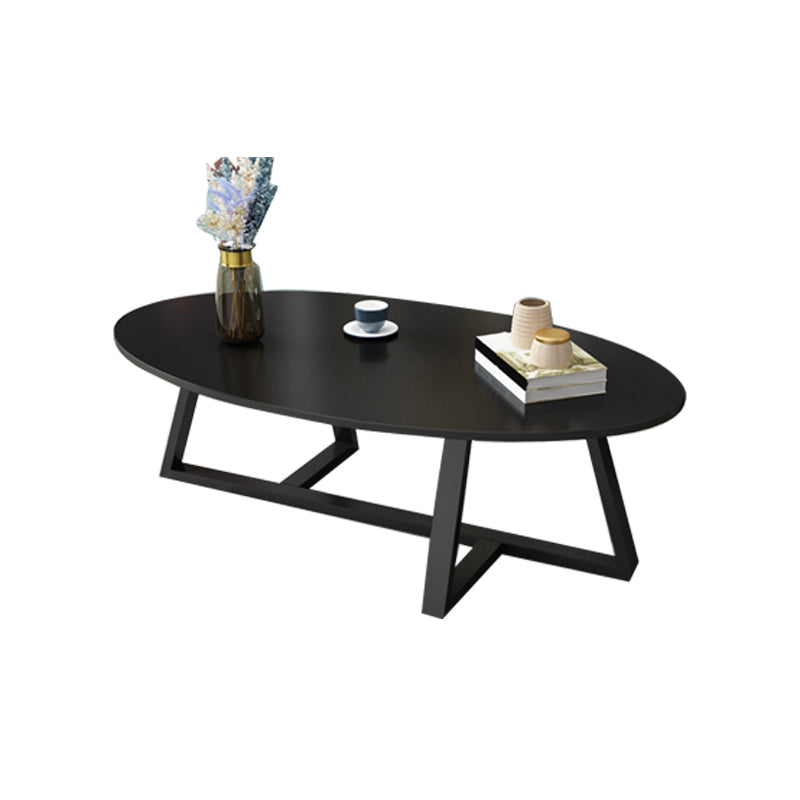 Glam Single Oval Coffee Table Cross Legs Coffee Cocktail Table