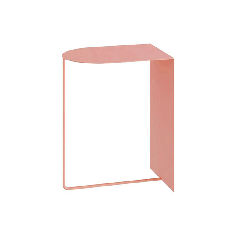 Modern Geometric End Slide Table 19.70" Tall Metal End Table