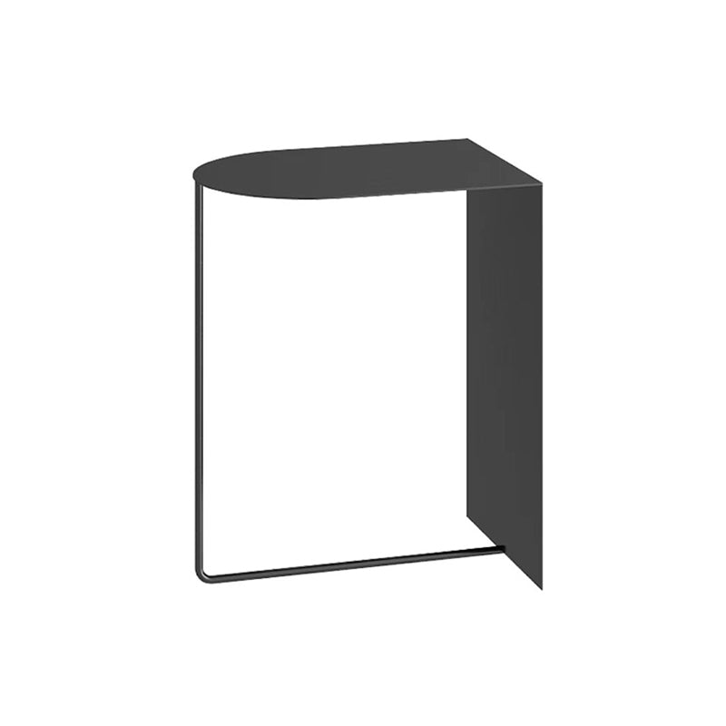 Modern Geometric End Slide Table 19.70" Tall Metal End Table