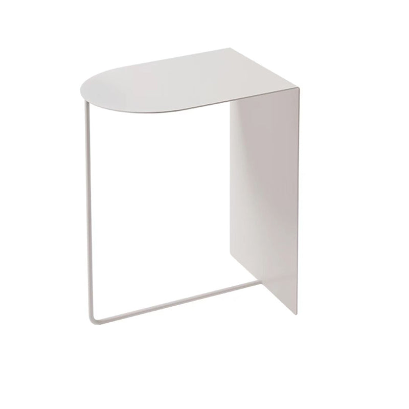 Modern Geometric End Slide Table 19.70" Tall Metal End Table