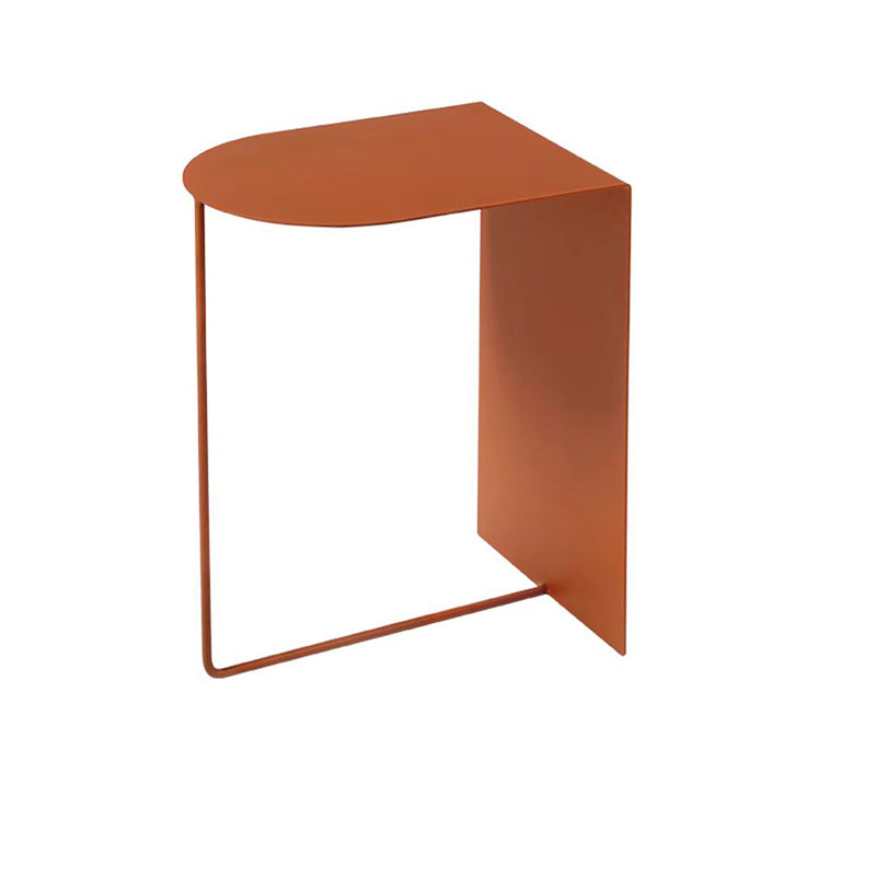 Modern Geometric End Slide Table 19.70" Tall Metal End Table