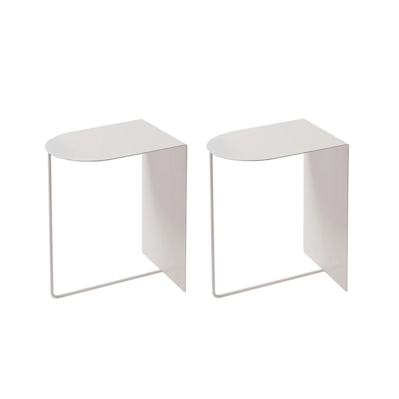 Modern Geometric End Slide Table 19.70" Tall Metal End Table