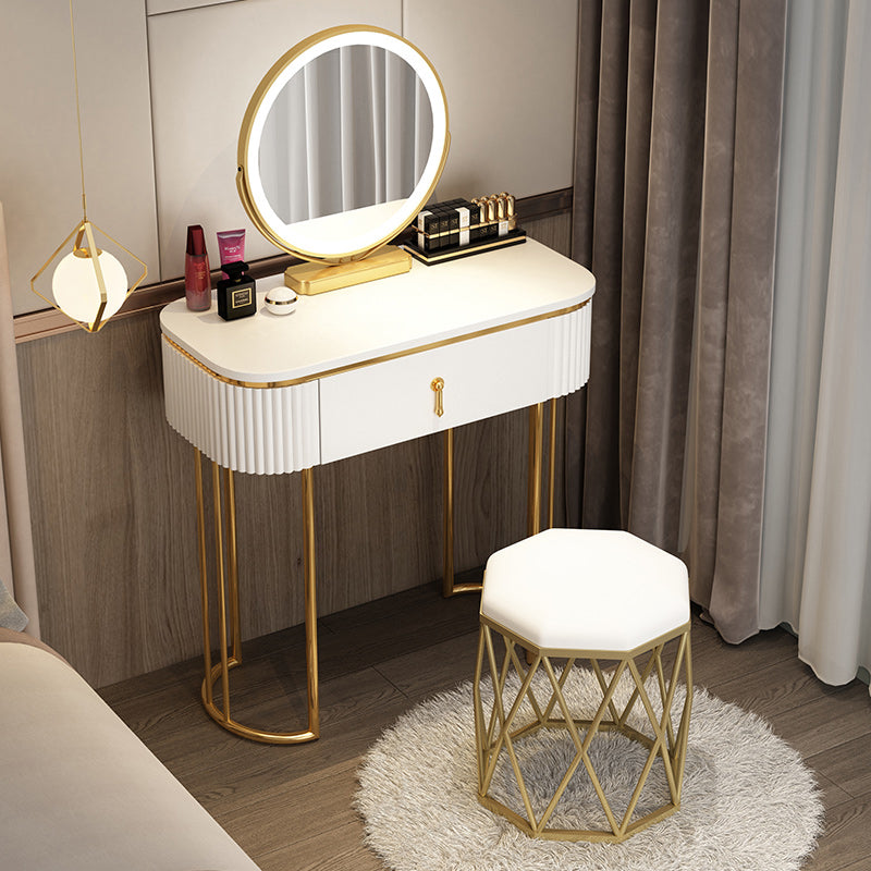 Glam 29.52" Height Makeup Vanity Set with Drawer and Mirror Vanity