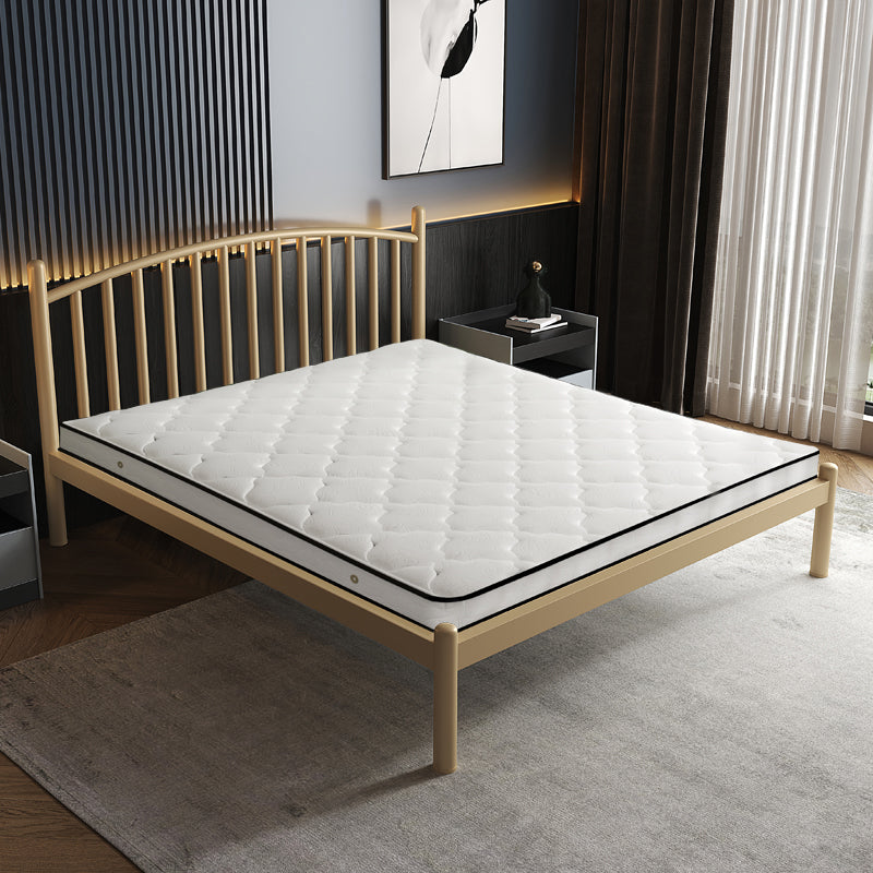 Luxurious Metal Platform Bed Frame Tall Slat Bed with Headboard