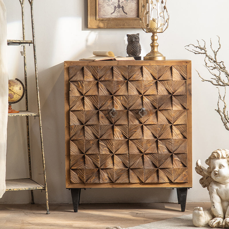 Industrial Standard Natural Accent Chest Distressed Wood Accent Cabinet