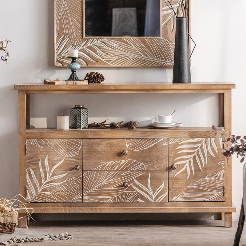 Distressed Wood Accent Chest Industrial Knobs Wood Accent Cabinet