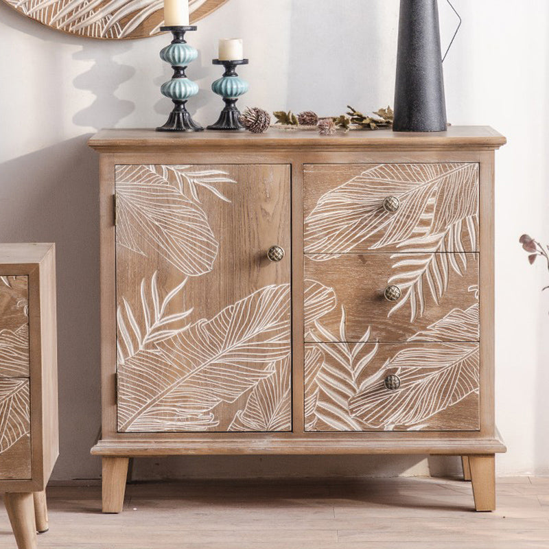 Distressed Wood Accent Chest Industrial Knobs Wood Accent Cabinet