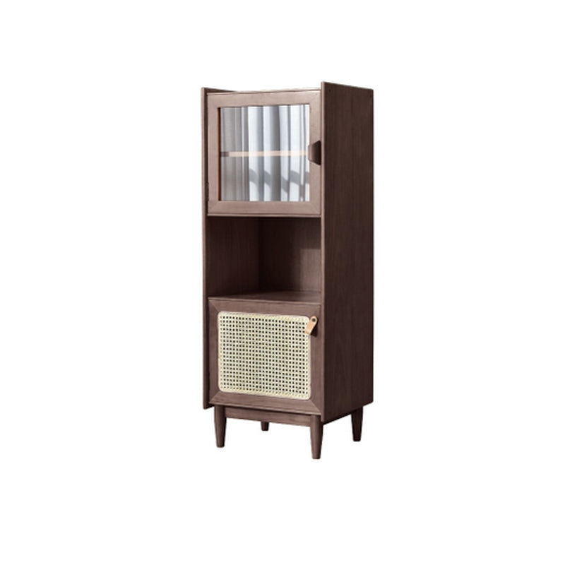 Stain Resistant Storage Cabinet Solid Wood Cabinet with Shelves