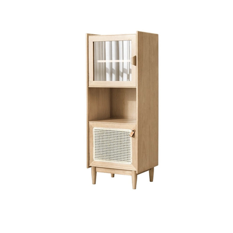 Stain Resistant Storage Cabinet Solid Wood Cabinet with Shelves