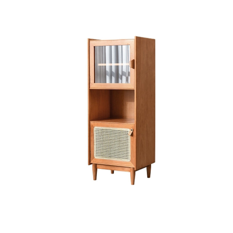 Stain Resistant Storage Cabinet Solid Wood Cabinet with Shelves