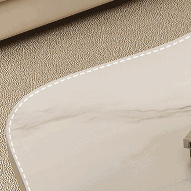 35" Wide Contemporary Cocktail Table White Single Coffee Table