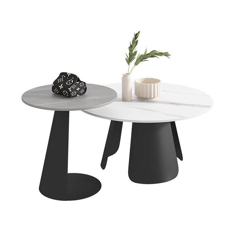 No Distressing End Table Modern Marble Living Room Side Table