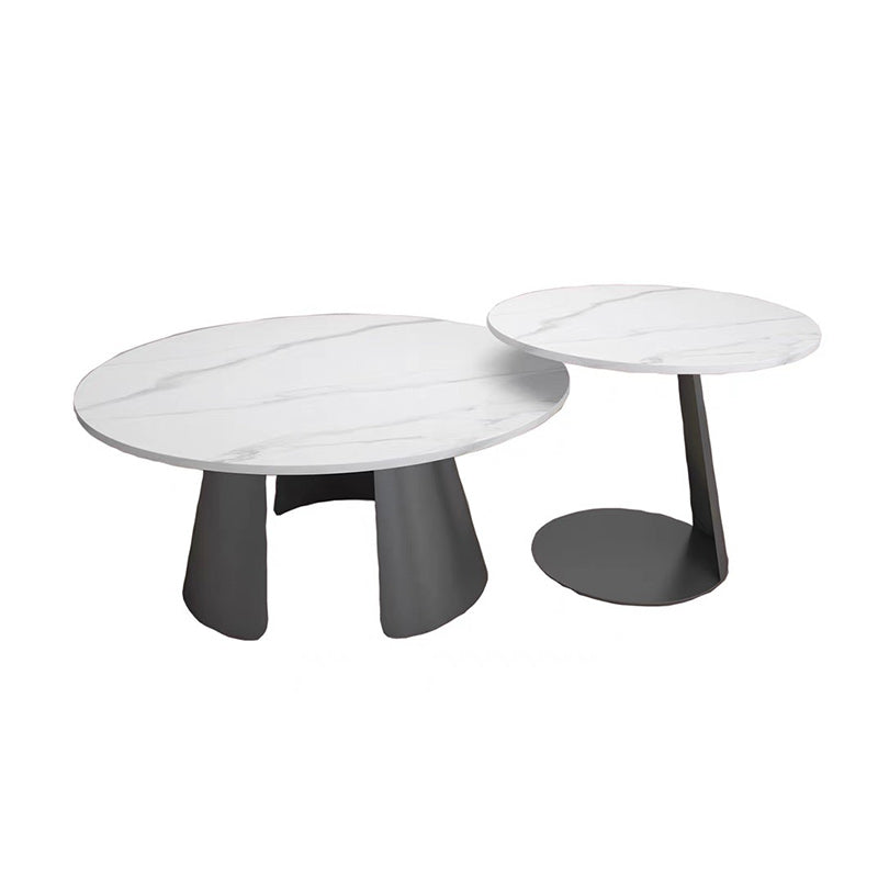 No Distressing End Table Modern Marble Living Room Side Table