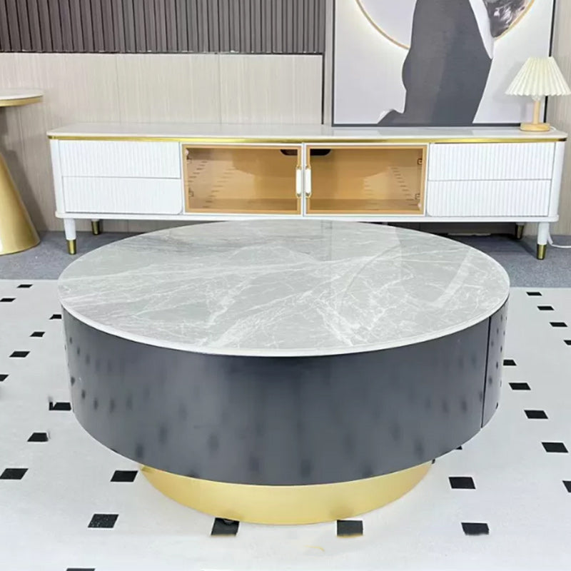 Modern Marble Side Table No Distressing End Table for Living Room