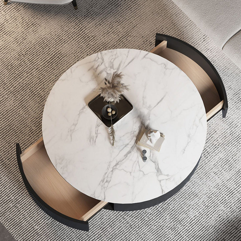 Modern Marble Side Table No Distressing End Table for Living Room