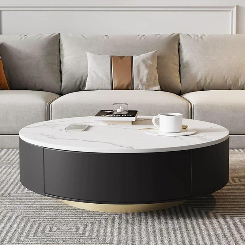 Modern Marble Side Table No Distressing End Table for Living Room