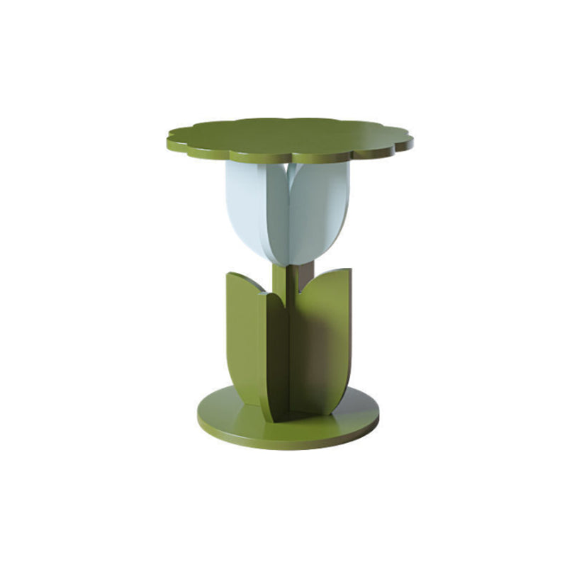 Modern Style Colored Irregular Side Table Faux Wood End Table Set