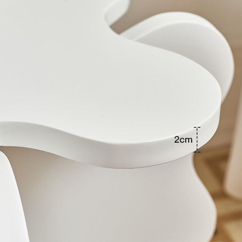 Modern Style Colored Irregular Side Table Faux Wood End Table Set