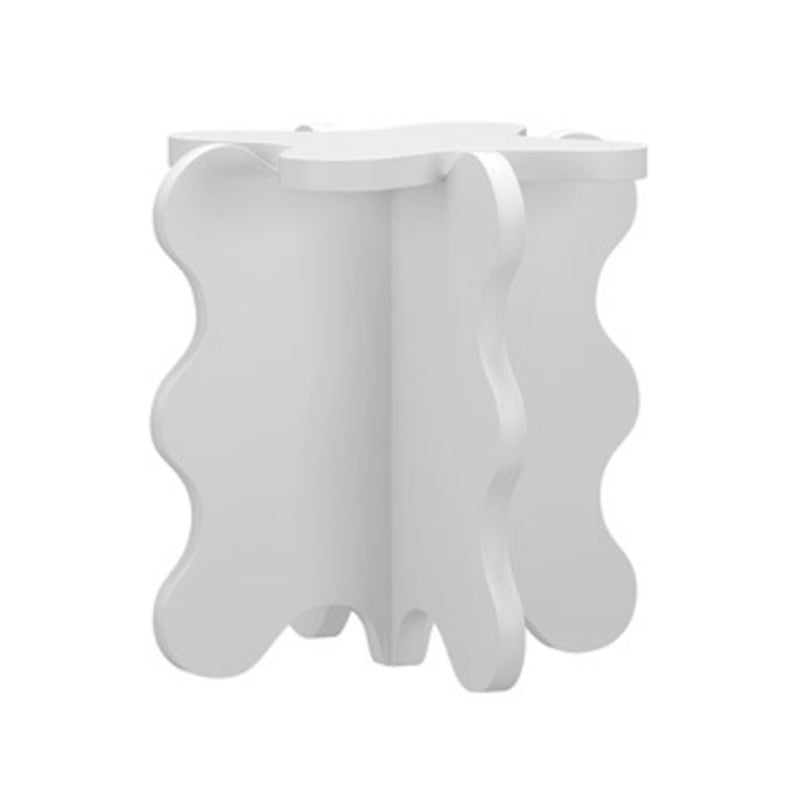 Modern Style Colored Irregular Side Table Faux Wood End Table Set