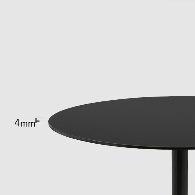 Modern Metal Round Top Side Table Concrete Pedestal End Table