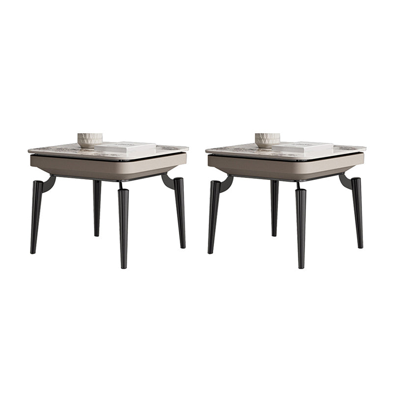 19.7inch Tall Side Table 4 Legs Base Type Slate  Nesting Tables