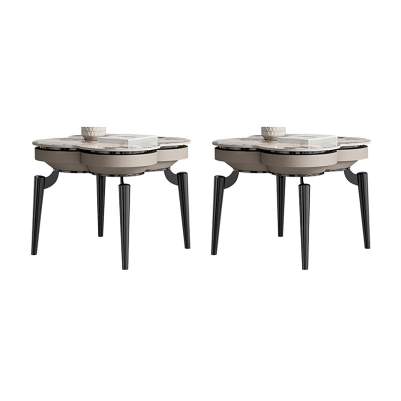 19.7inch Tall Side Table 4 Legs Base Type Slate  Nesting Tables