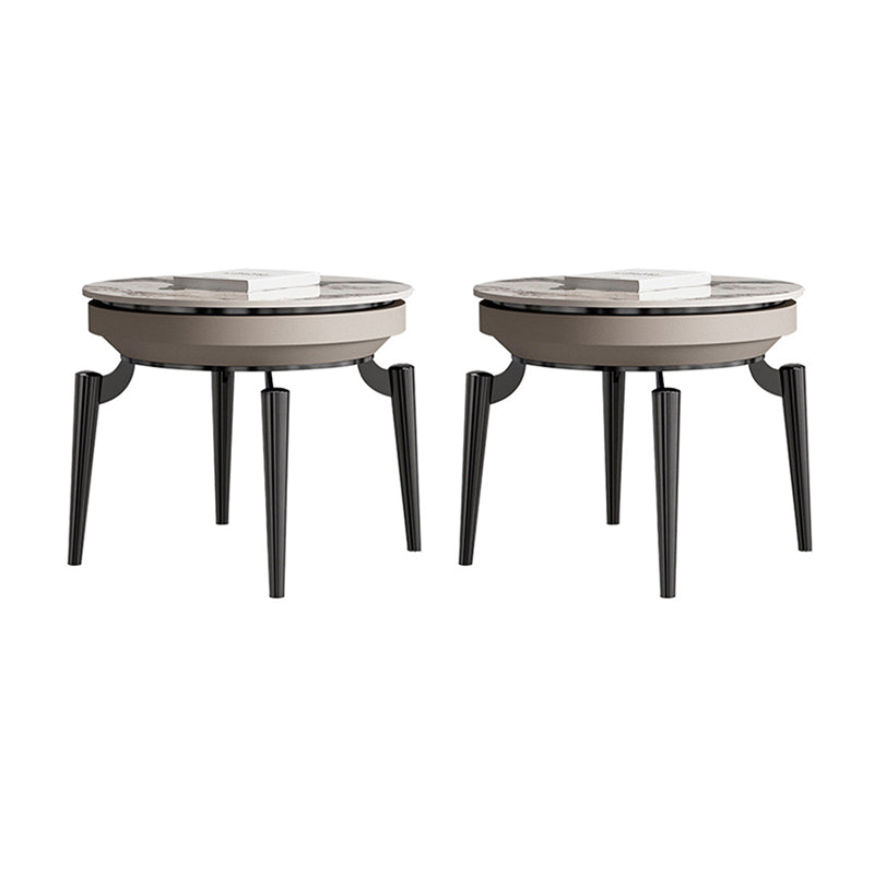 19.7inch Tall Side Table 4 Legs Base Type Slate  Nesting Tables