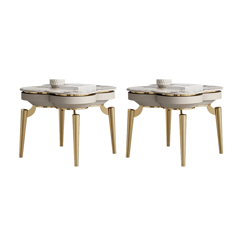 19.7inch Tall Side Table 4 Legs Base Type Slate  Nesting Tables