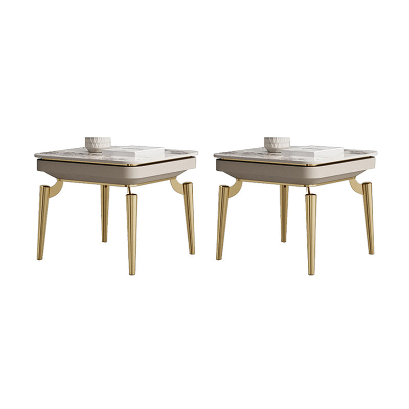 19.7inch Tall Side Table 4 Legs Base Type Slate  Nesting Tables