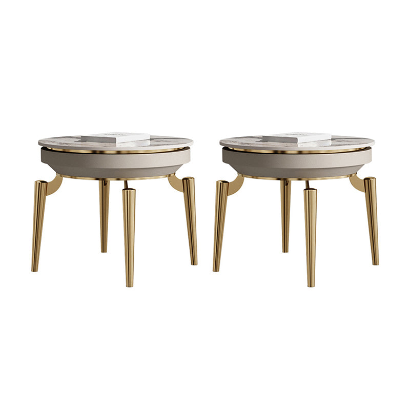 19.7inch Tall Side Table 4 Legs Base Type Slate  Nesting Tables