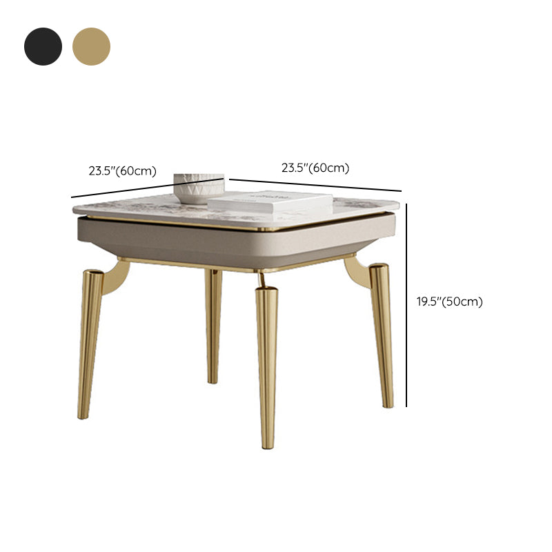 19.7inch Tall Side Table 4 Legs Base Type Slate  Nesting Tables